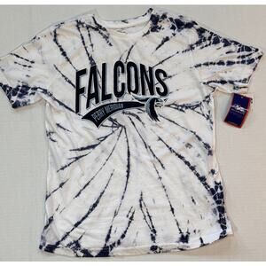 NWT Perry Meridian Falcons High School Shirt, Size Small White & Blue Tie-Dye